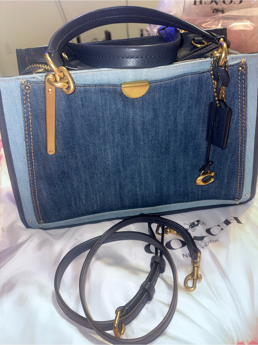 Coach Dreamer 36, Blue Denim Colorblock